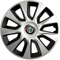 PUKLICE PRE ALFA ROMEO 15" STRATOS silver/black 4ks